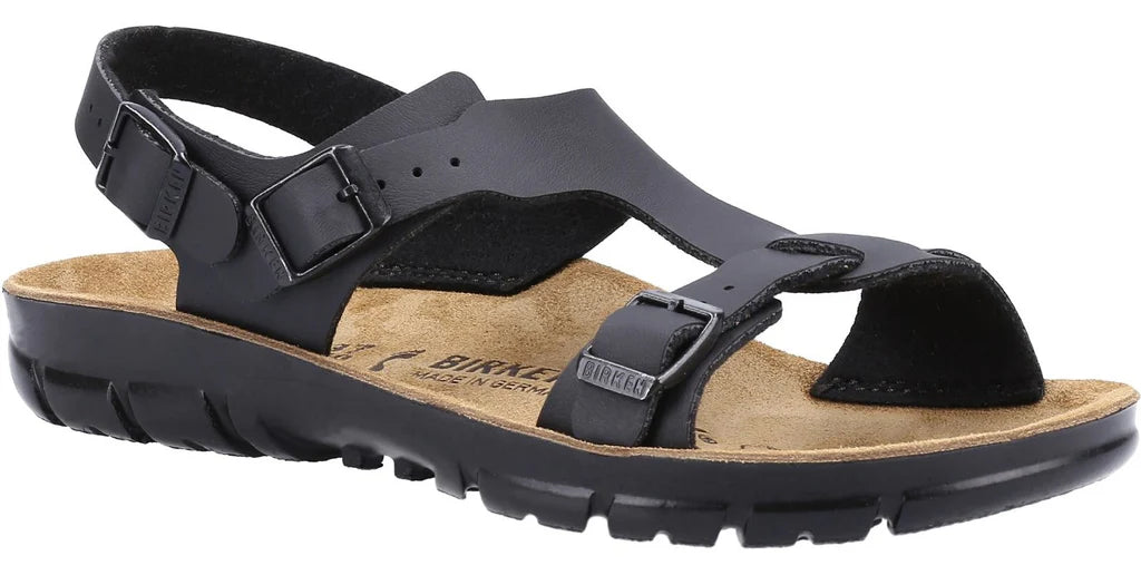 Birkenstock Women Sofia Mule Slip On Leather Clog Black Sandals