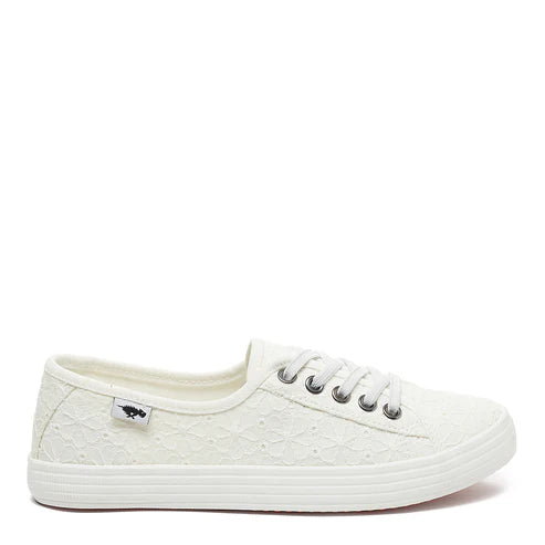 Rocket Dog Chow Chow Ladies Fortune Eyelet Cotton Casual Trainers White