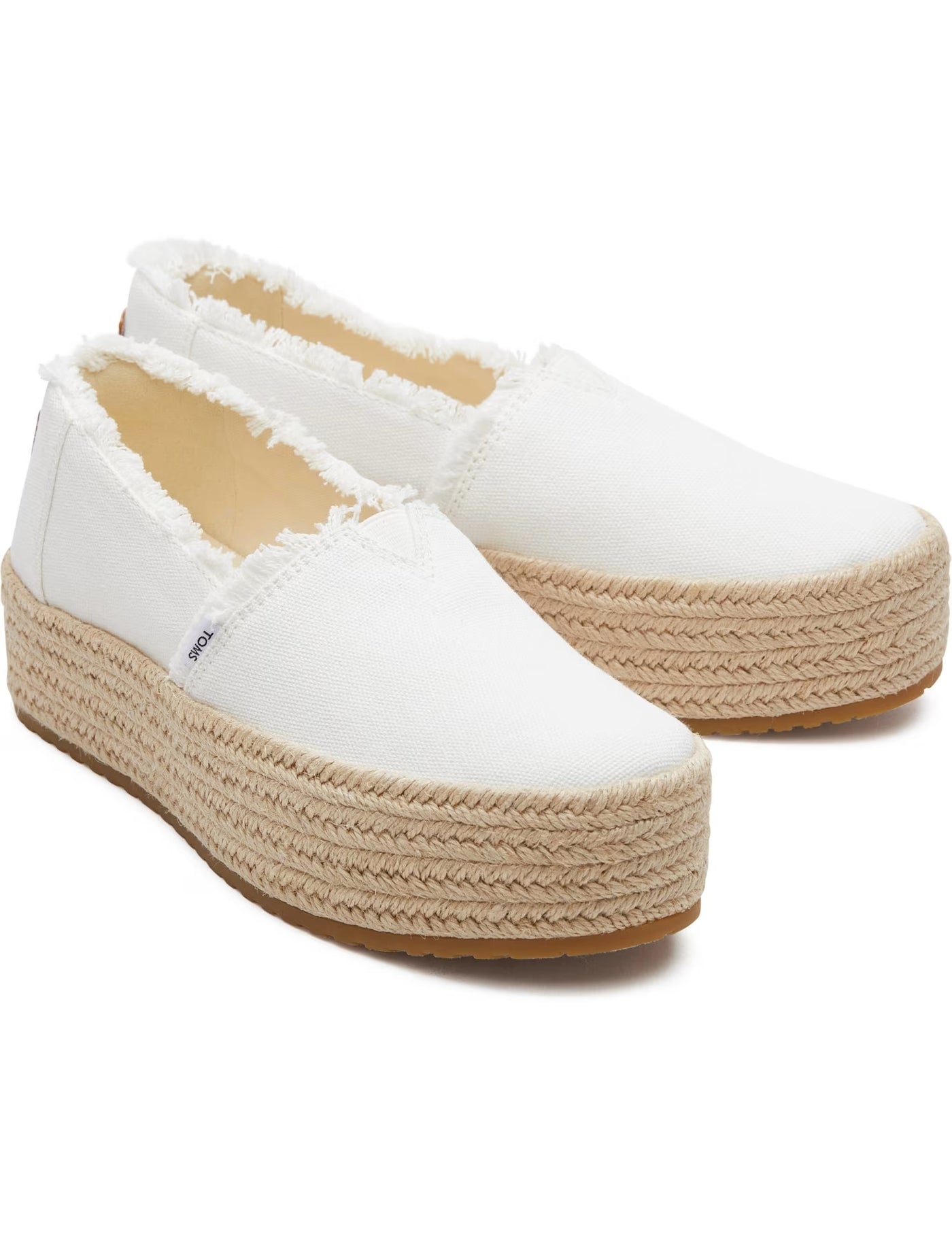 Toms Women Valencia Espadrille Shoes- White