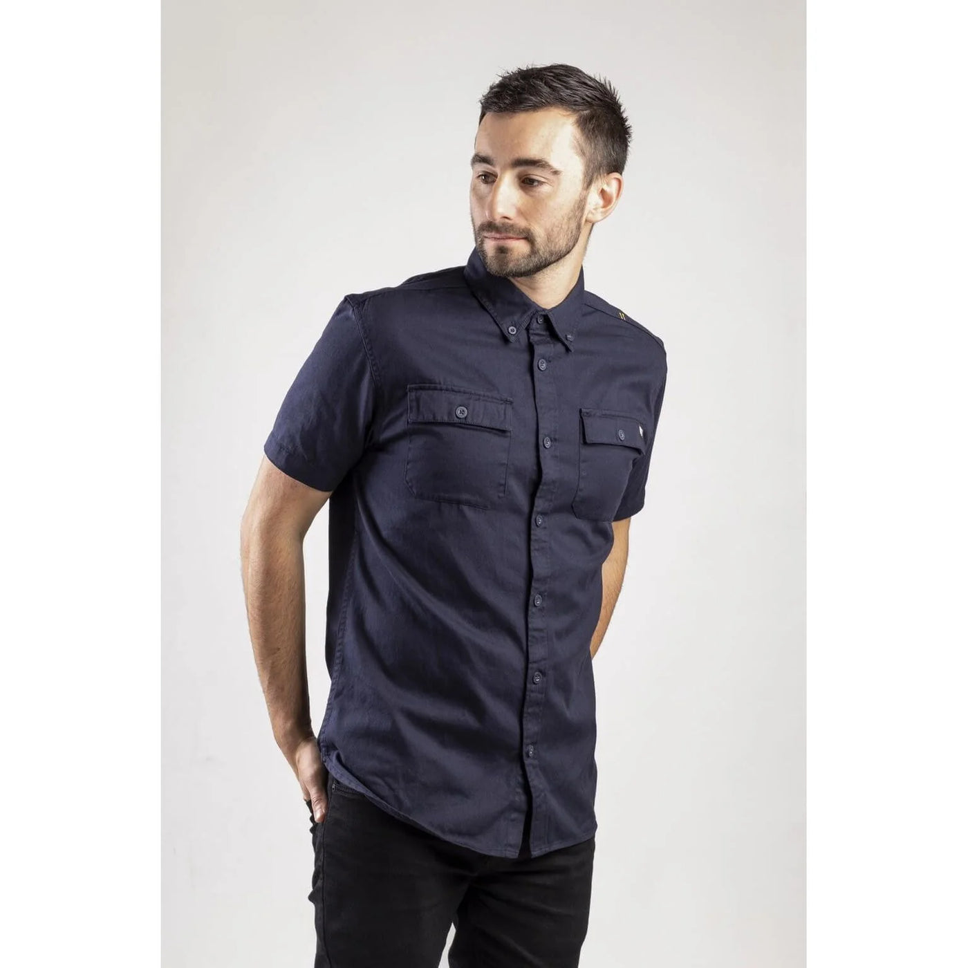 Caterpillar Button Down Mens Casual Short Sleeve Shirt