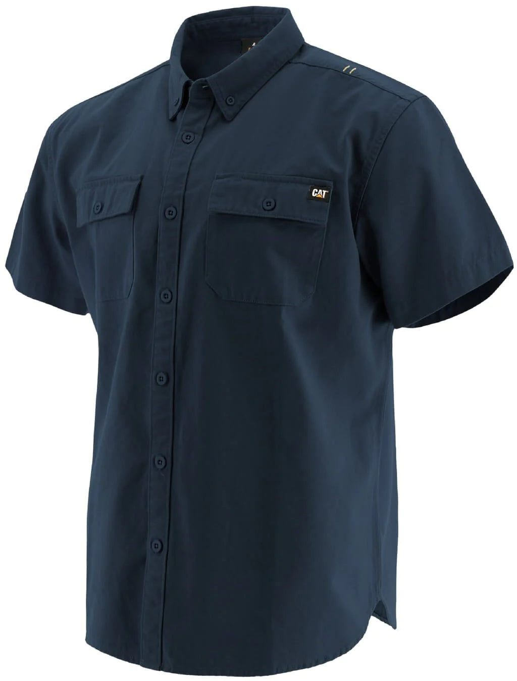 Caterpillar Button Down Mens Casual Short Sleeve Shirt