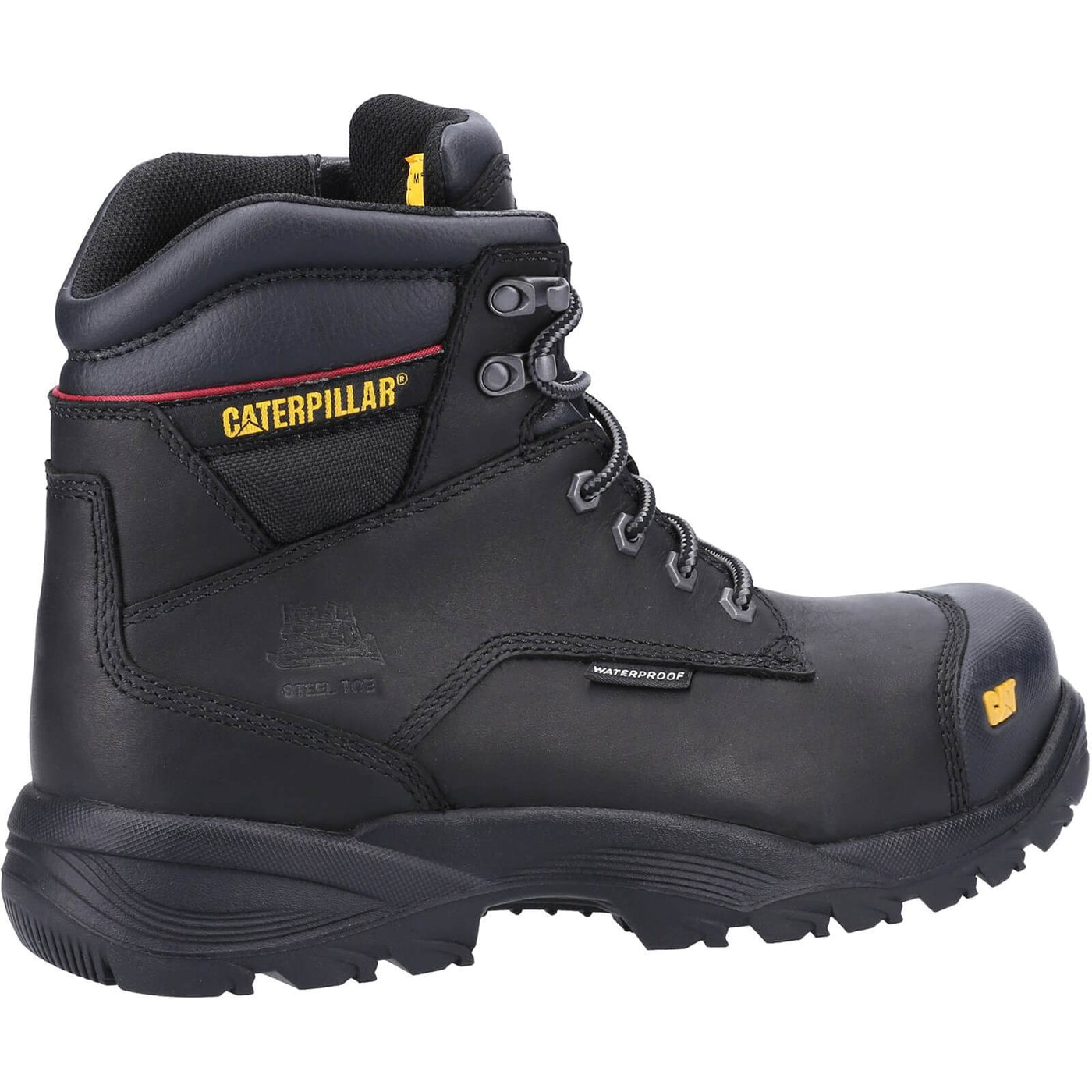 Caterpillar Spiro Men's Waterproof Lace Up Black Safety Boots