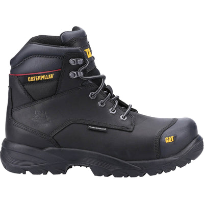 Caterpillar Spiro Men's Waterproof Lace Up Black Safety Boots