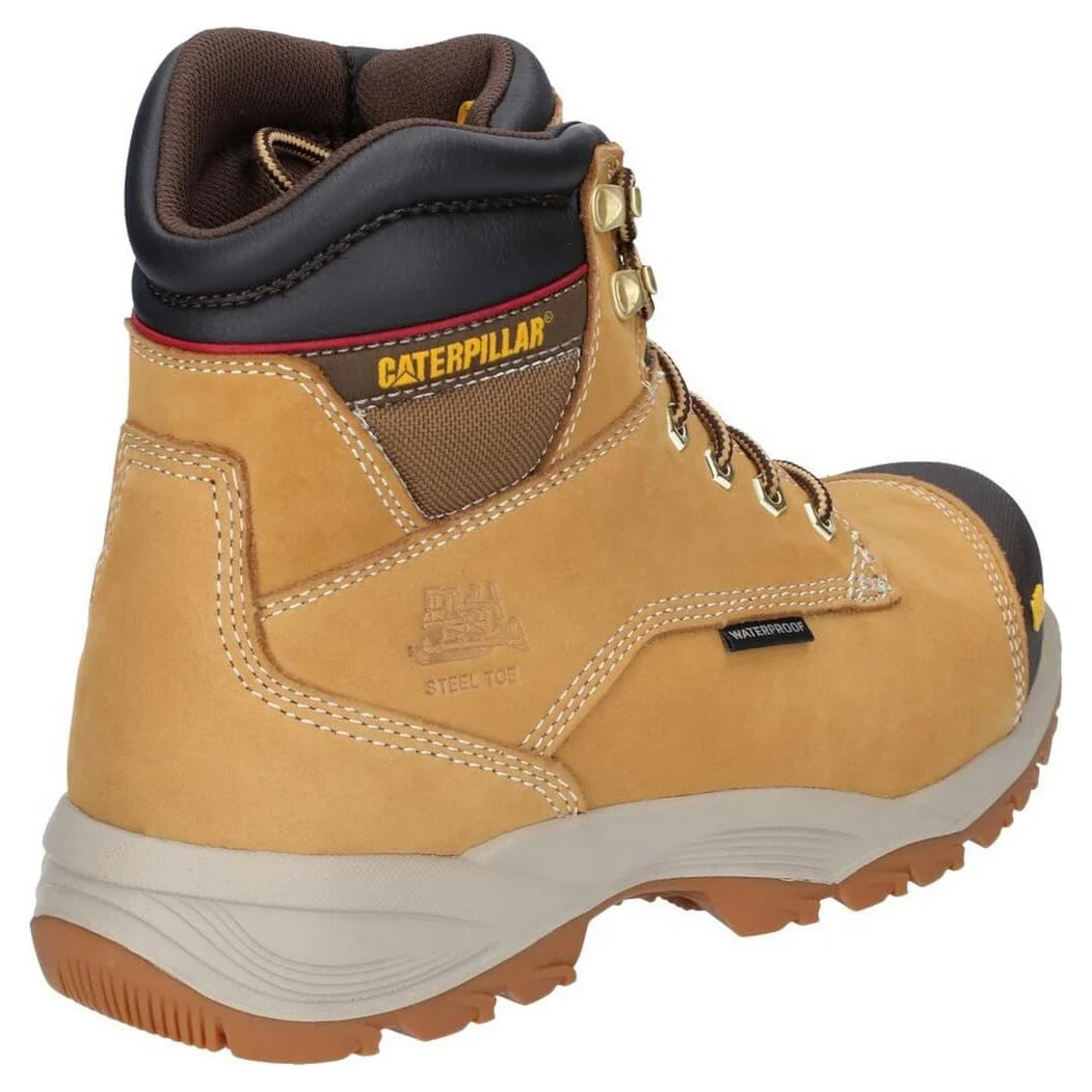 Caterpillar Men's Spiro Lace Up Waterproof Safety Boot (Honey)