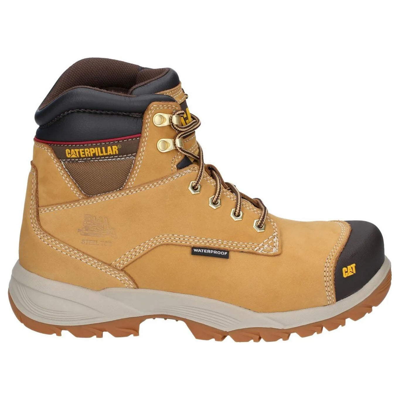 Caterpillar Men's Spiro Lace Up Waterproof Safety Boot (Honey)