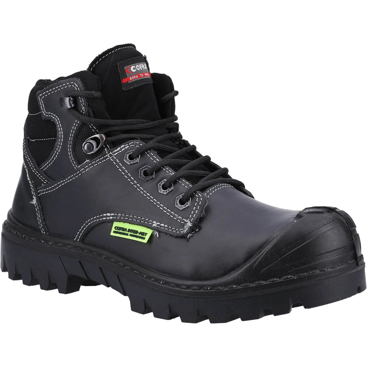 Cofra Darwen Black Leather  Water Resistant Men Safety Boots