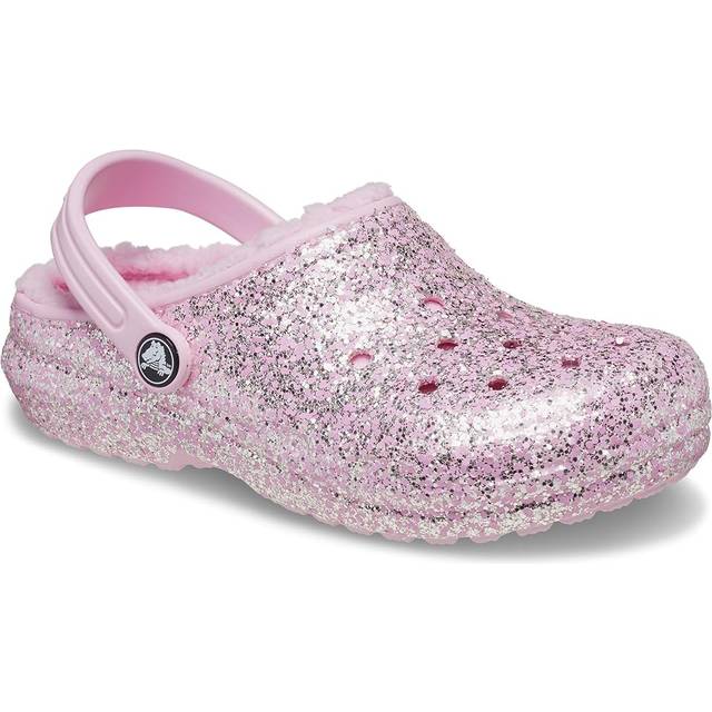 Crocs Toddlers' Classic Glitter Lazy style Lined Clog comfort slipper