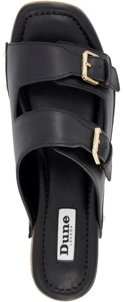 Dune Juniper Womens Leather Slip On Sandal