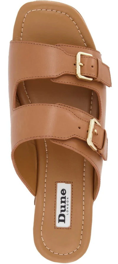 Dune Juniper Womens Leather Slip On Sandal