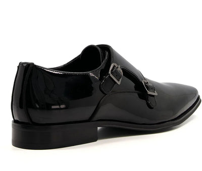 Dune Stone Monk Black Shoes