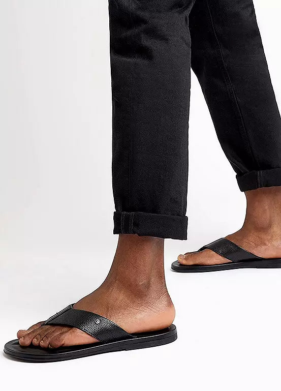 Dune Freds Black Sandal