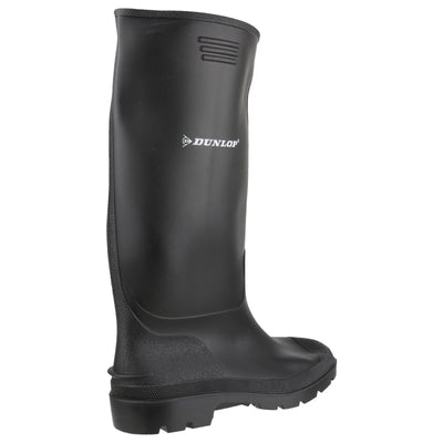 Dunlop Pricemastor Men's Black Ribbed Wellingtons Boots