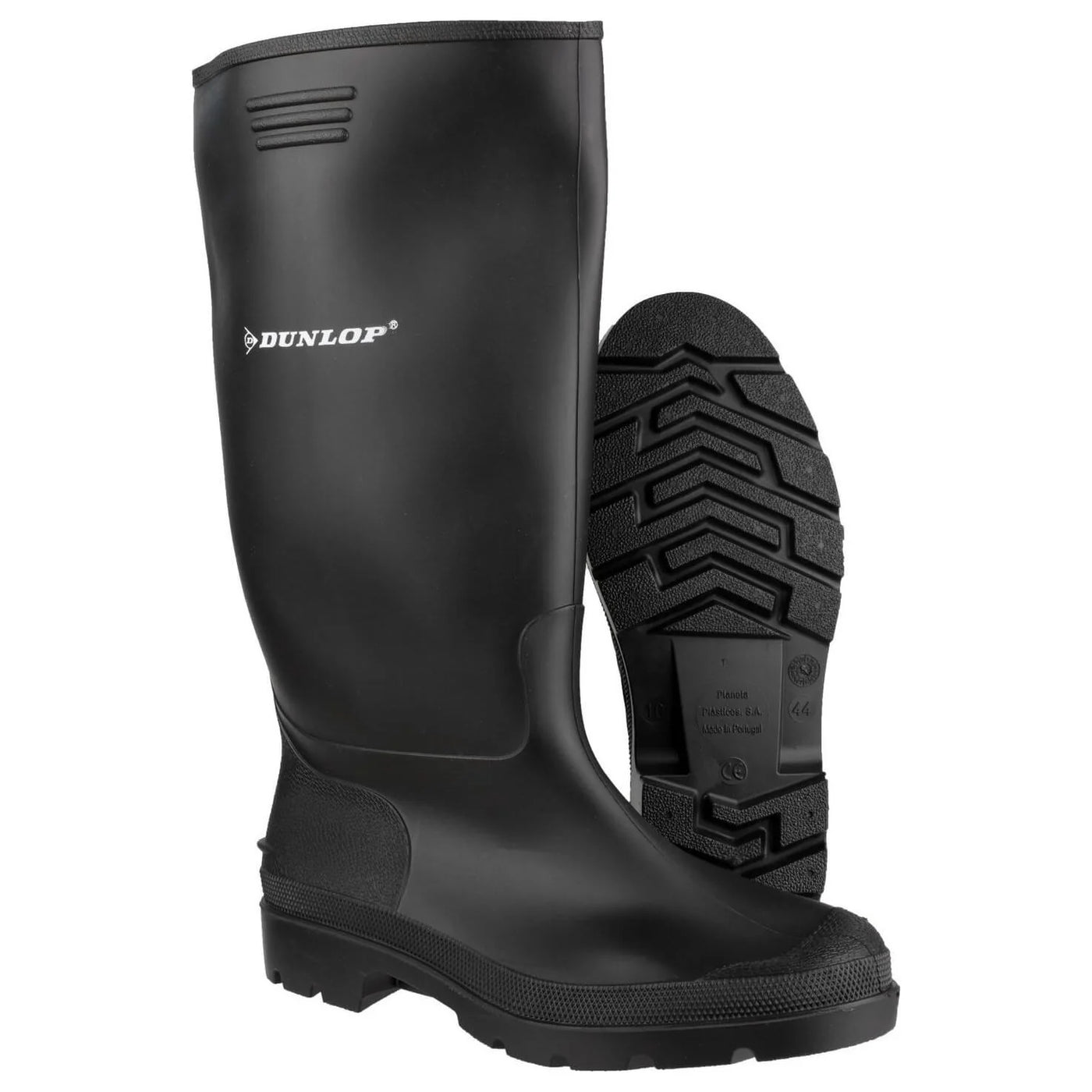 Dunlop Pricemastor Men's Black Ribbed Wellingtons Boots