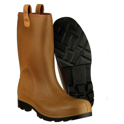 Dunlop Rig Air Men's Safety Wellington Boots With Cozy Fur Lining