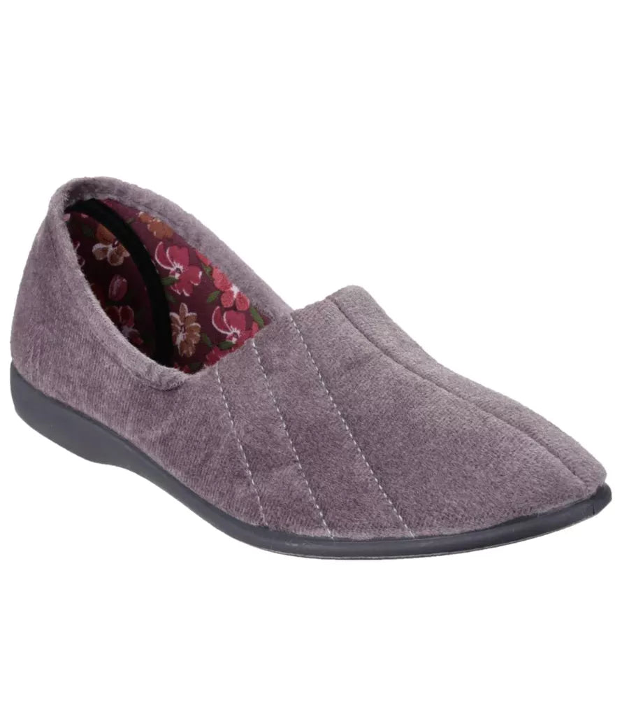 Gbs Gray Elegance Audrey Ladies Slippers