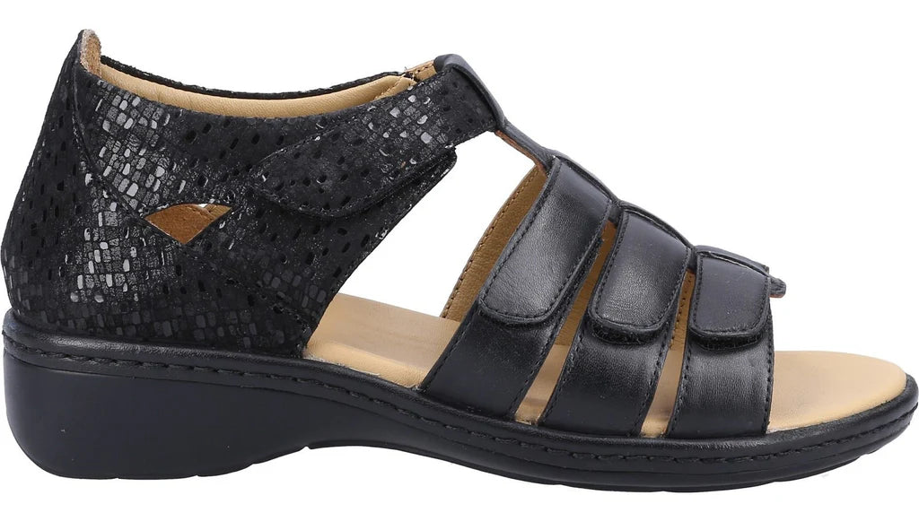 Fleet & Foster Ladies Julie Leather Touch Fastening Sandals