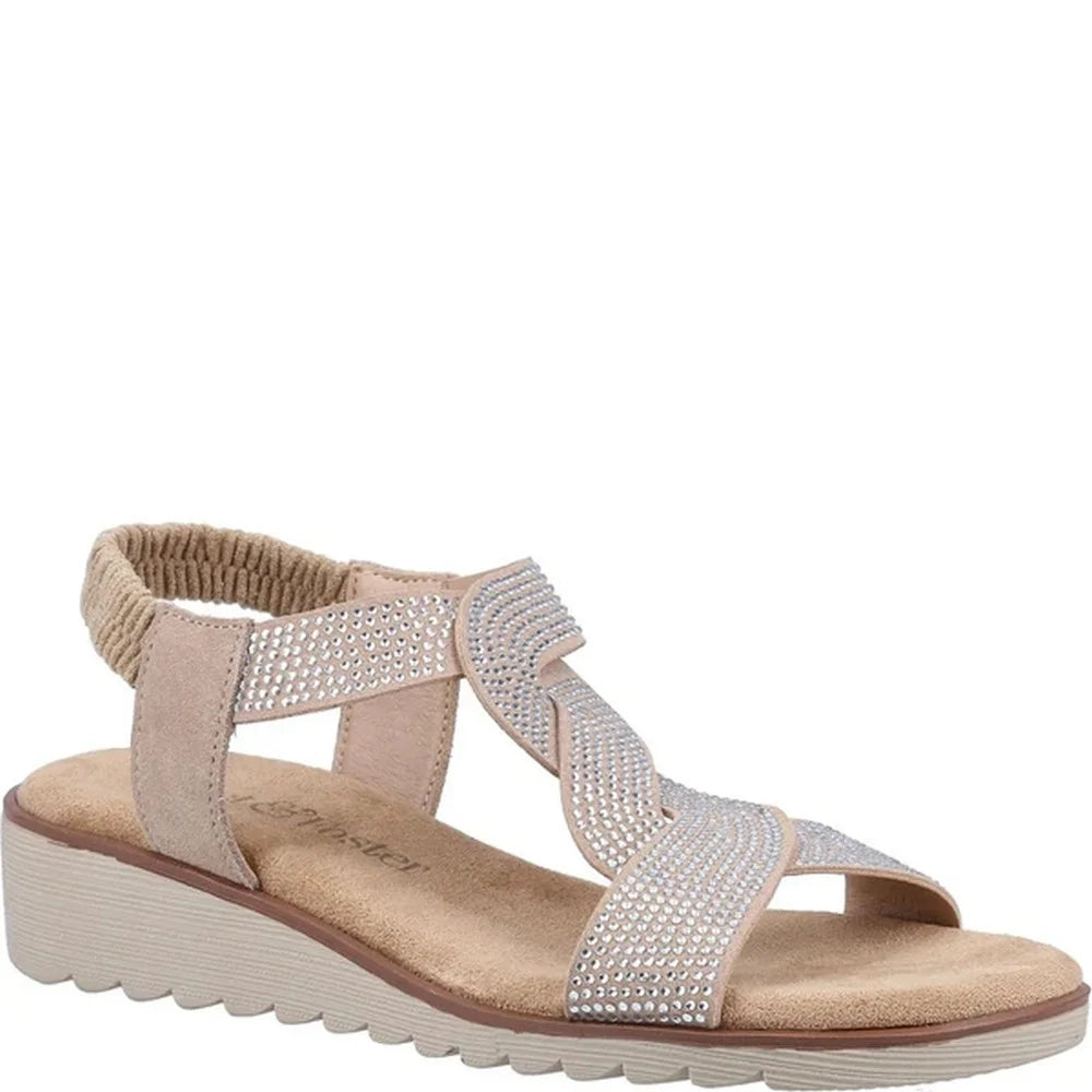 Fleet & Foster Hyacinth Women Slingback Open Toe Touch Fastening Leather Sandal