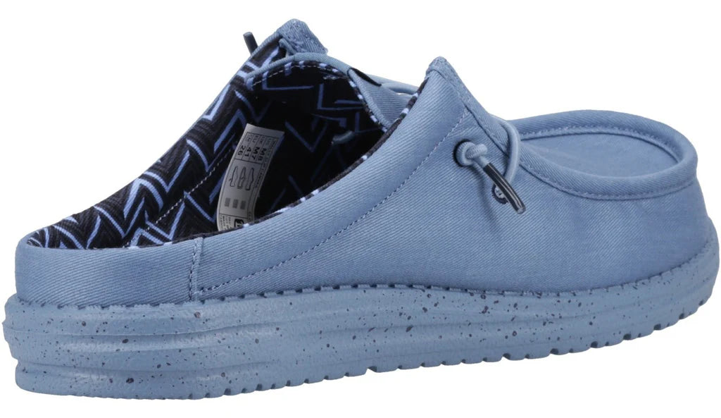Heydude Wally Slip Canvas Mule Mens Slip On Casual Shoe