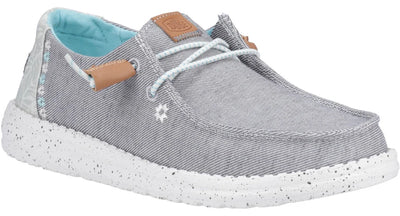 Heydude Wendy Heathered Slub Tropical Womens Lace Up Casual Shoe