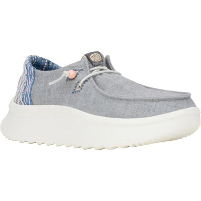 Heydude Wendy Womens Peak Chambray Woven Casual Shoes