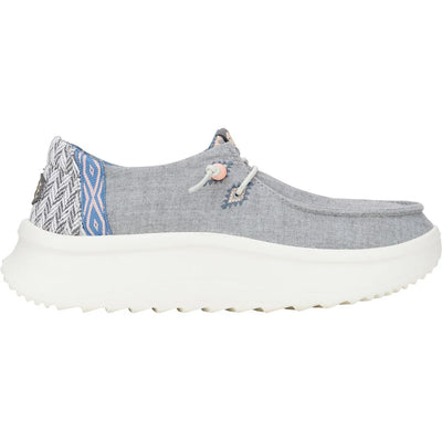 Heydude Wendy Womens Peak Chambray Woven Casual Shoes