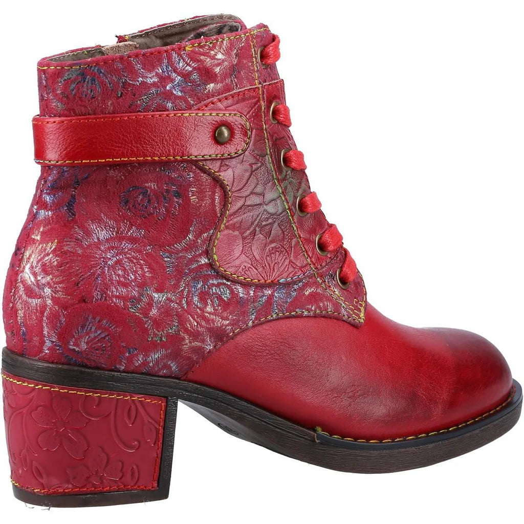 Riva Musa Ladies Red Heeled Boots