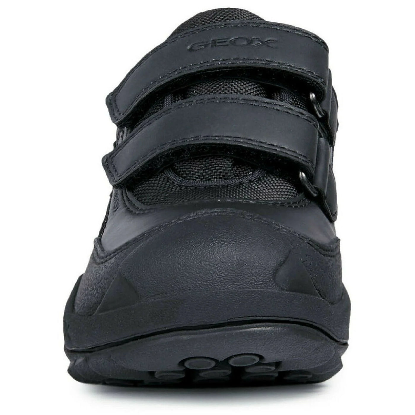 Geox New Savage Boy Trainer Ba Waterproof Black Leather Shoe