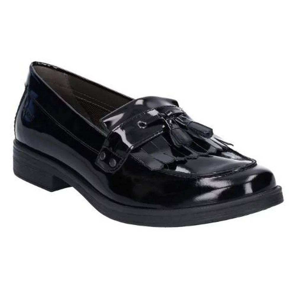 Geox Black Agata Slip Bowtie Platform Female Shoes