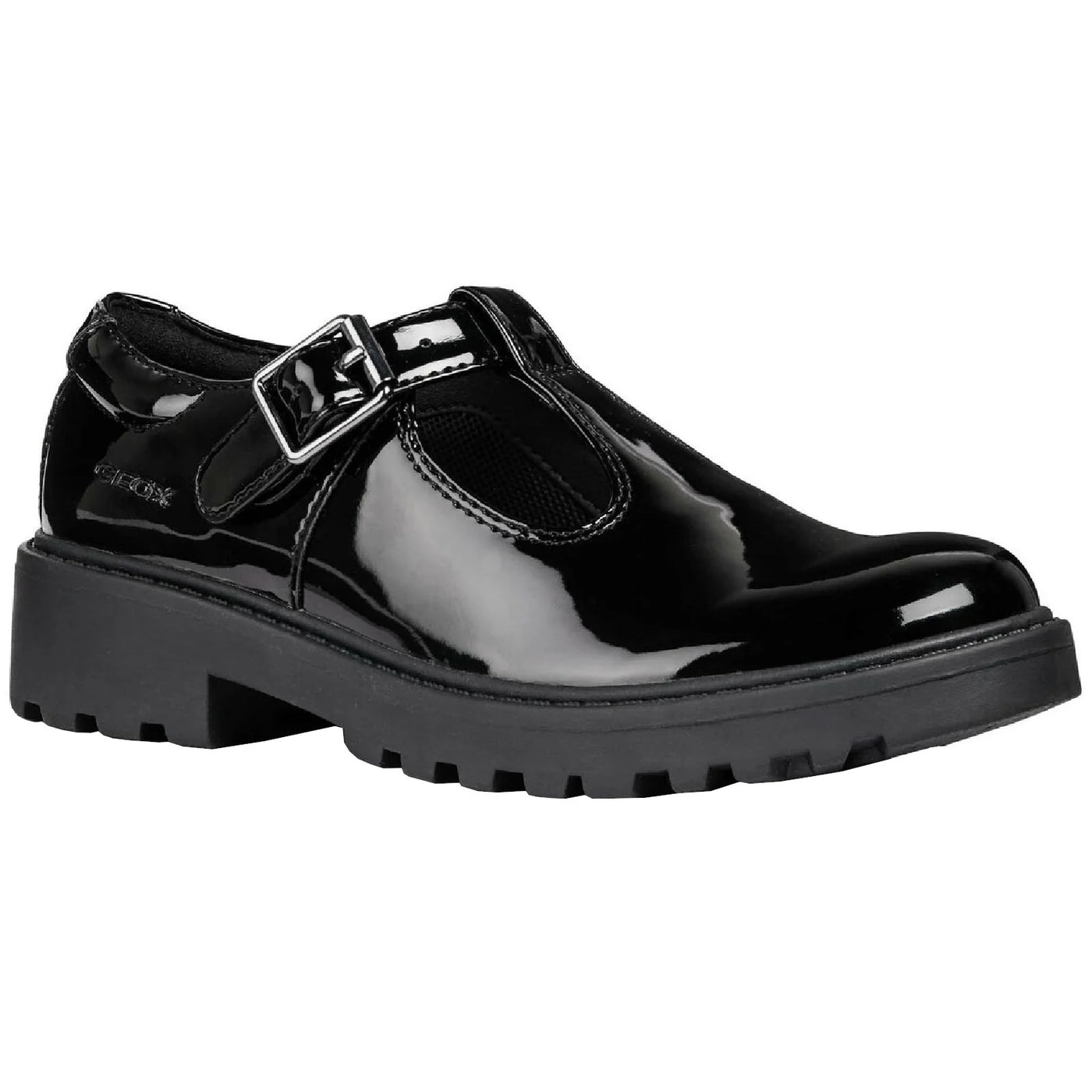 Geox J Casey G.T-Bar E non-slip outsole  Leather Buckle Shoe