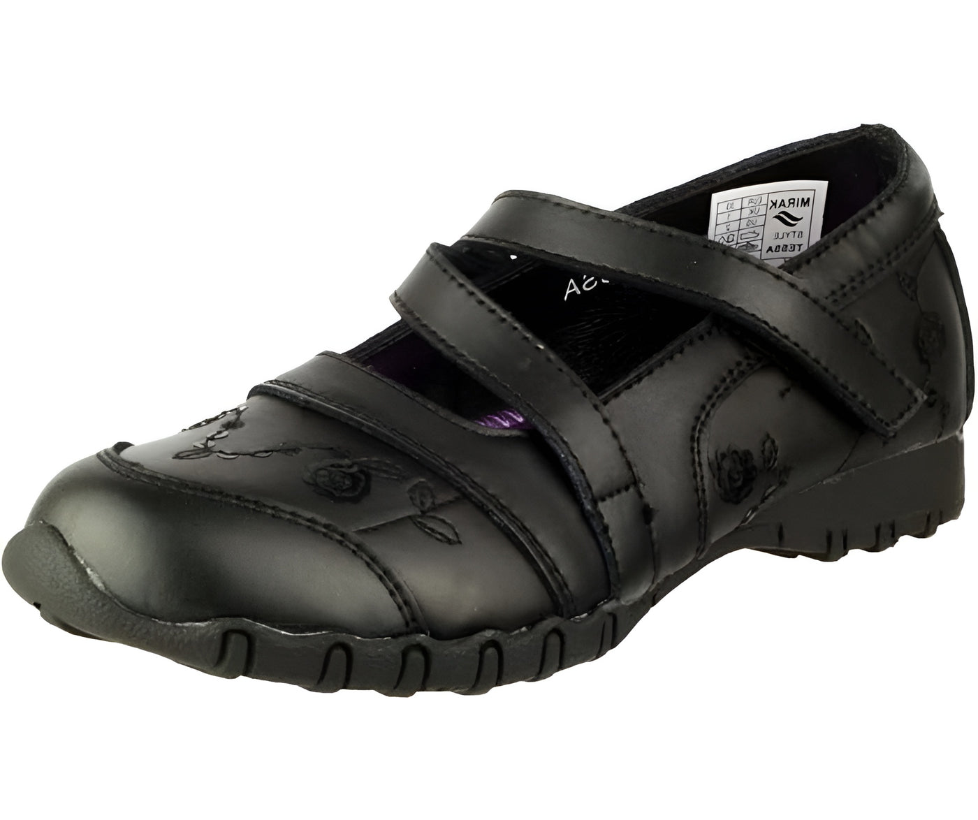Mirak Tessa Girl's Black Flats Epcot Genuine Leather Stylish Shoes