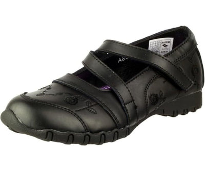 Mirak Tessa Girl's Black Flats Epcot Genuine Leather Stylish Shoes