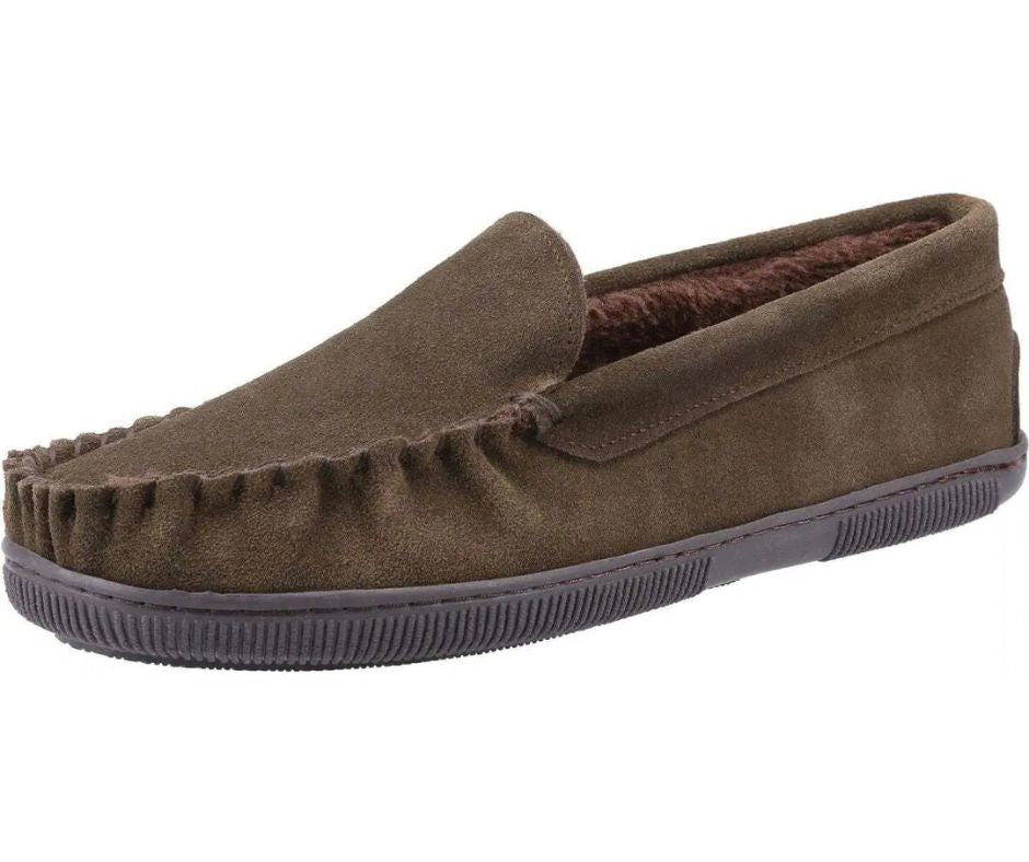 Cotswold Men Tresham Suede Moccasin Style  Slippers