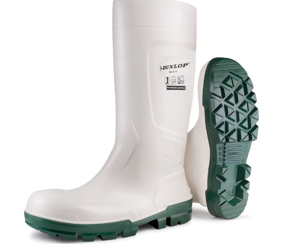 Dunlop Work It Safety White Toe Cap Wellington Boots