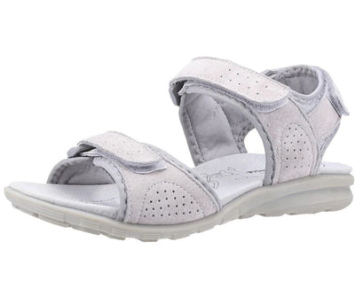 Fleet & Foster Murcia Ladies Double Strap Leather Sandal - Grey