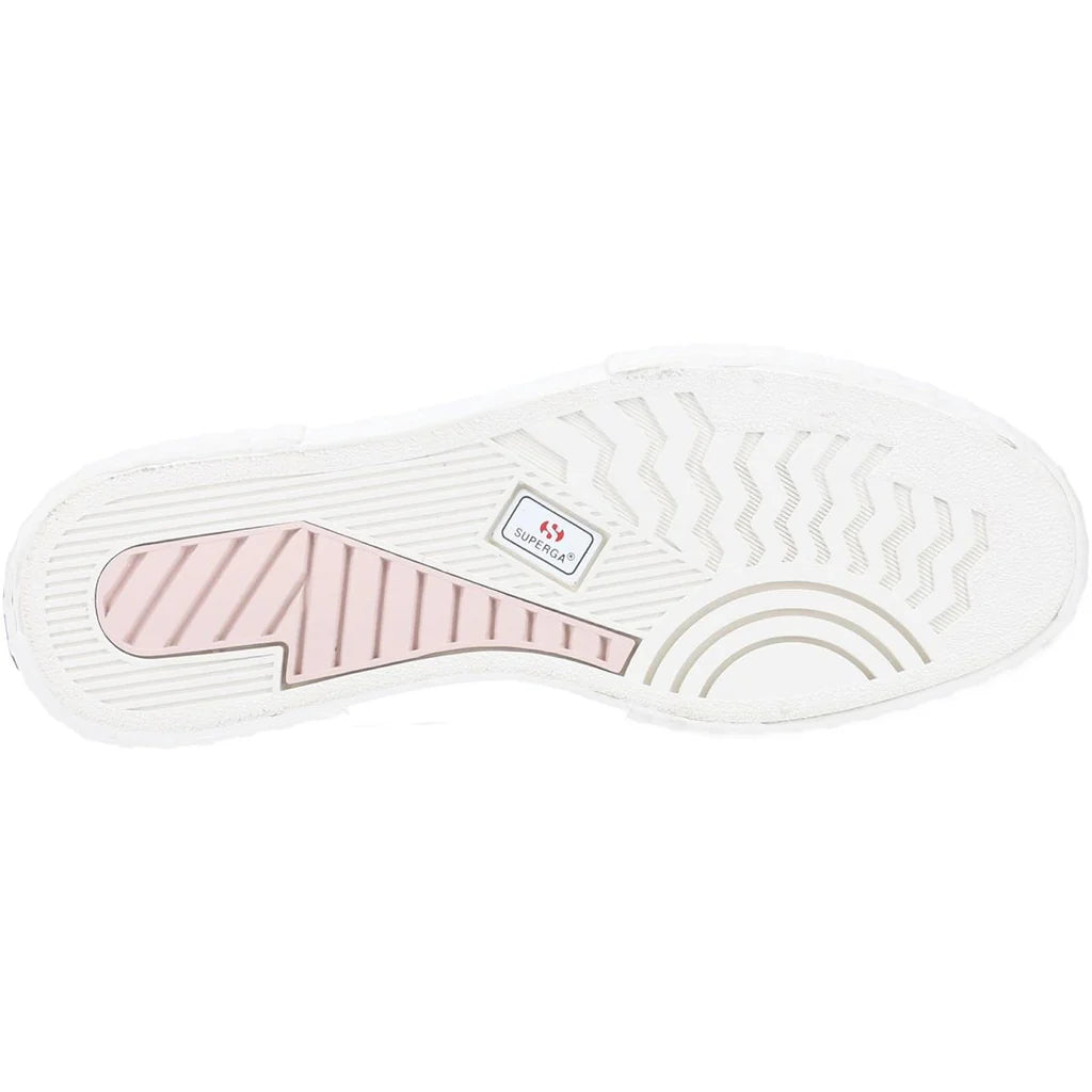 Superga  Stripe Platform Women Lace Up Trainer In Pink Smoke