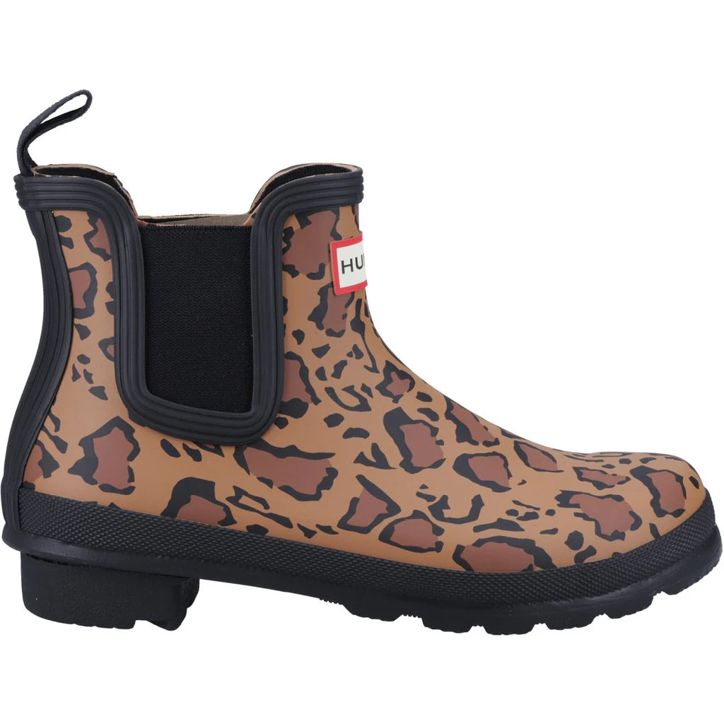 Hunter  Original Chelsea Leopard Short Boots