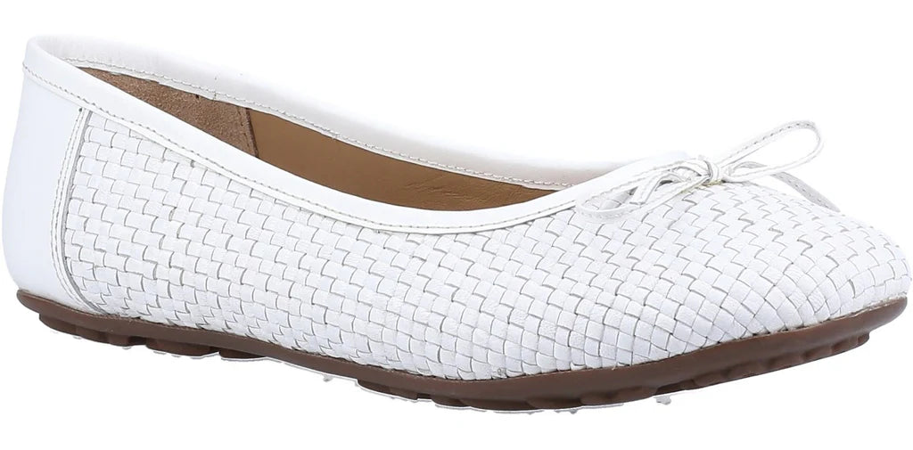 Hush Puppies Ladies Janelle Woven Leather Ballerina