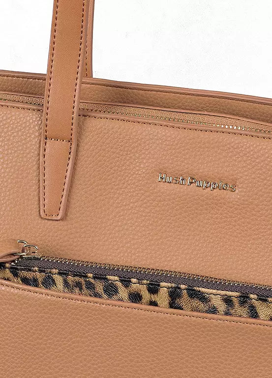 Hush Puppies Sadie Leopard Tote Womens Leather Purse