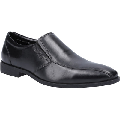 Hush Puppies Ellis Lambretta Smart Men's Slip on Black Leather Shoes