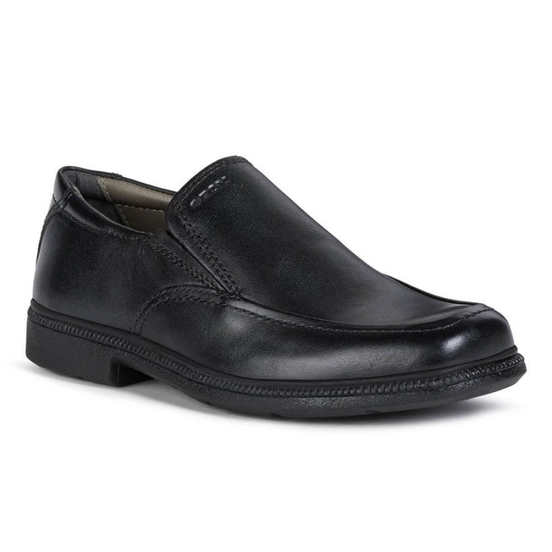 Geox Federico Slip-on Styling Black Men Formal Leather School Shoes