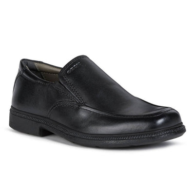 Geox Federico Slip-on Styling Black Men Formal Leather School Shoes