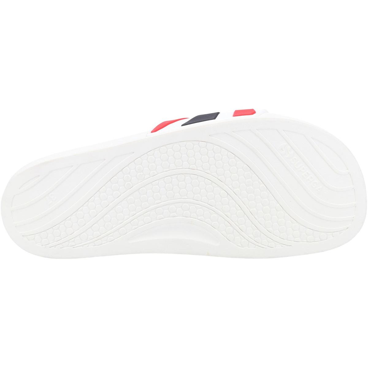 Superga Slide Multicolor Logo Ladies Summer Sandals (White)