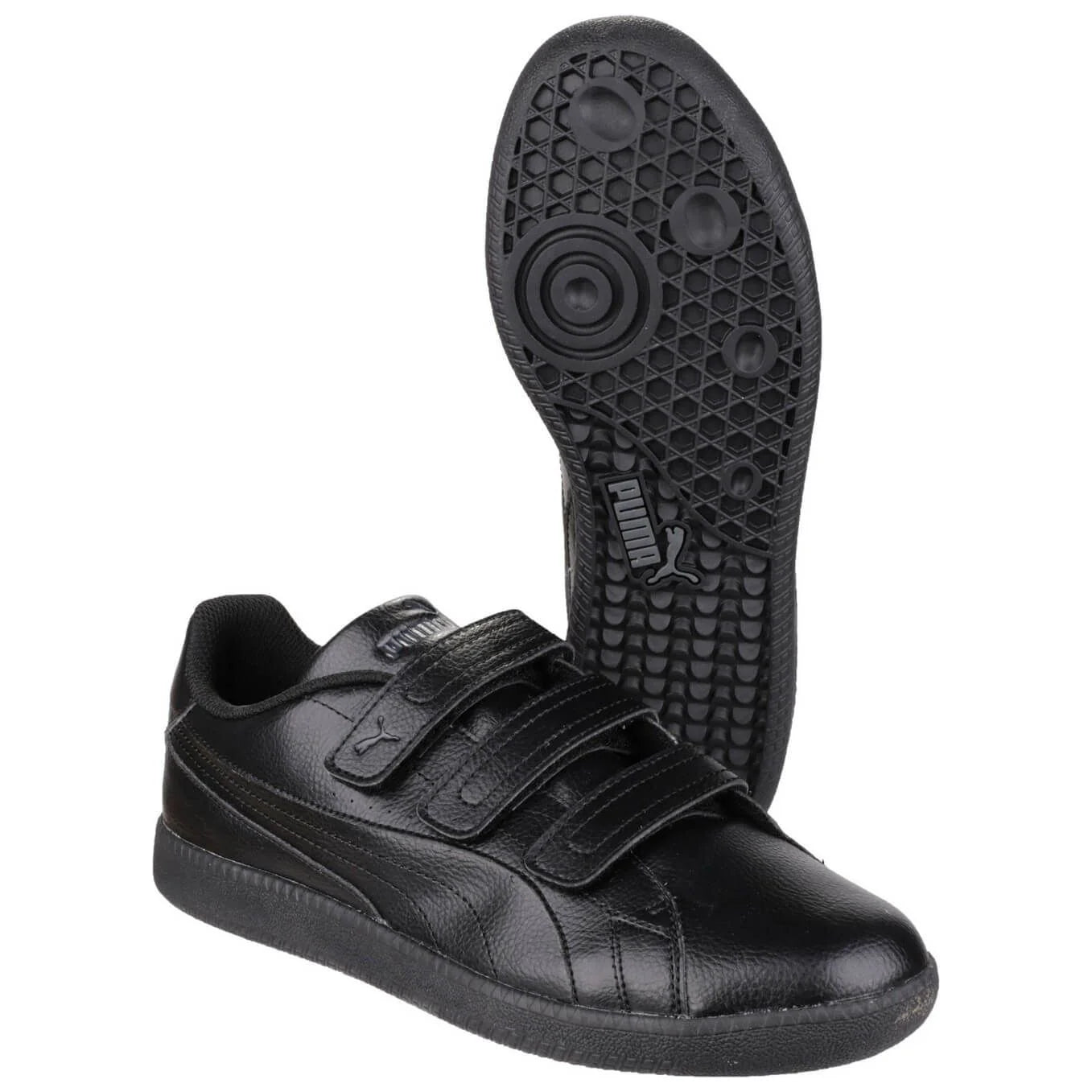 Hush Puppies Caracal V Black Trainers School Shoe