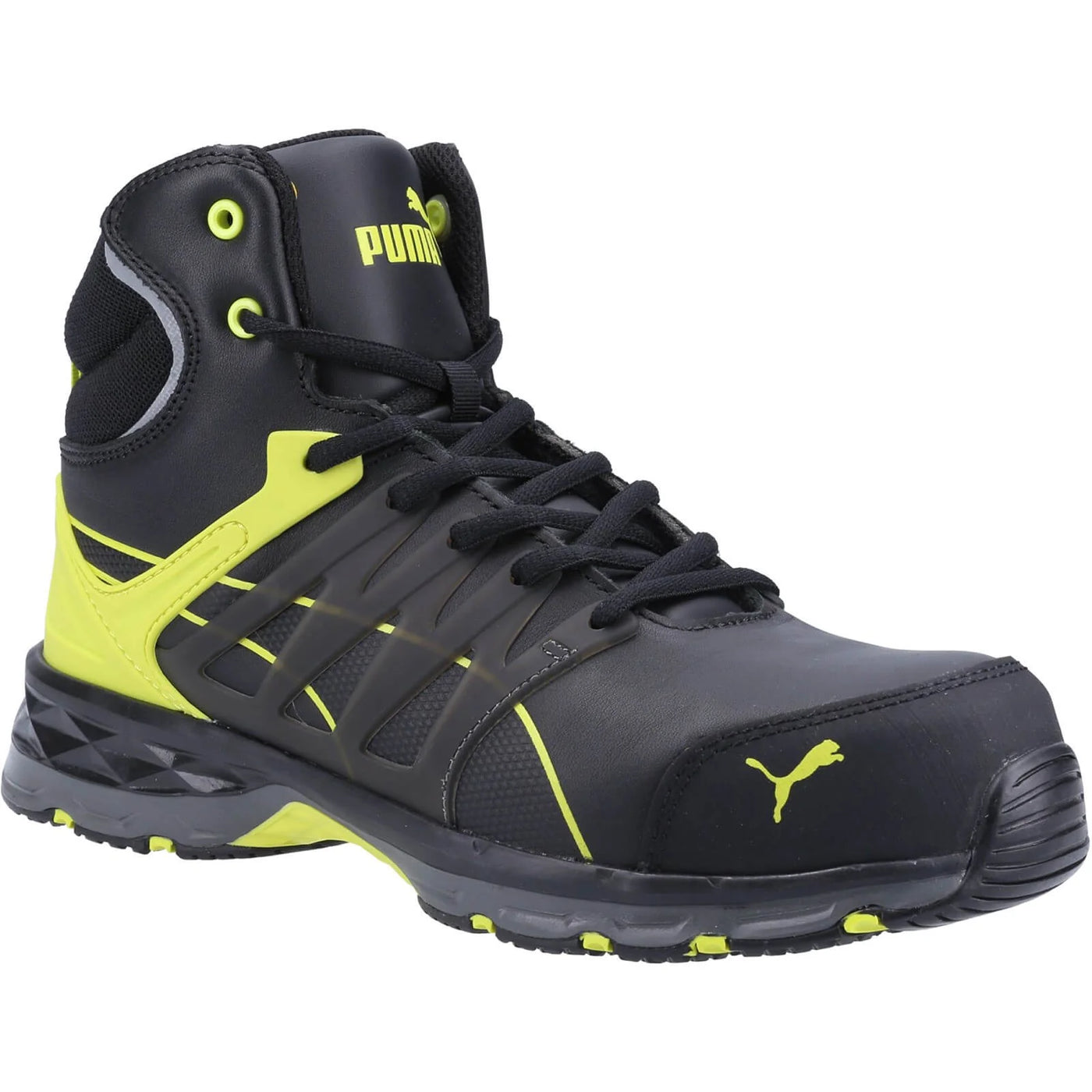 Puma Safety Men's Velocity Black/Yellow Mid Work Boots