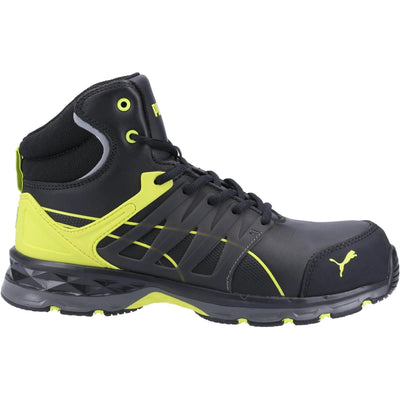 Puma Safety Men's Velocity Black/Yellow Mid Work Boots