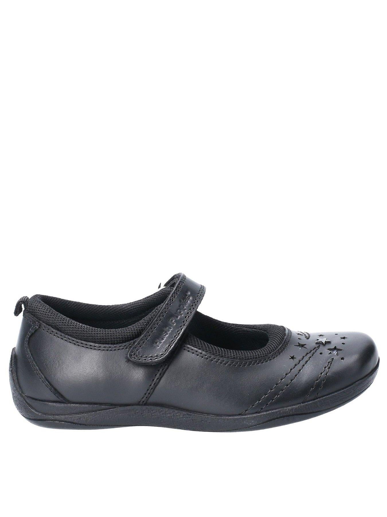 Hush Puppies Amber Junior Black School Shoe