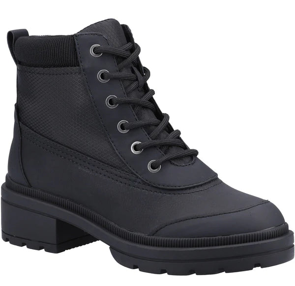 Rocket Dog Womens Black Isola Lace Up Durable Mid Height Boots