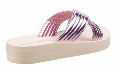 Rocket Dog Ladies Moon Shimmy Slip On Sandal Pink