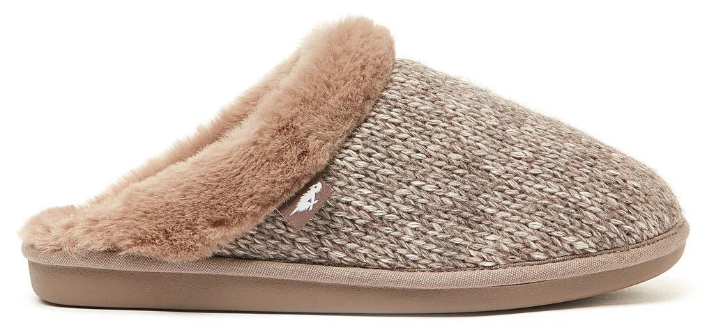 Rocket Dog Taupe Rosie Glenview Knit Comfort Slipper