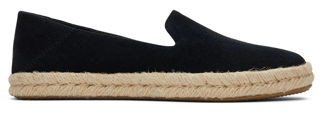 Toms Women's Suede Black Espadrilles Shoes